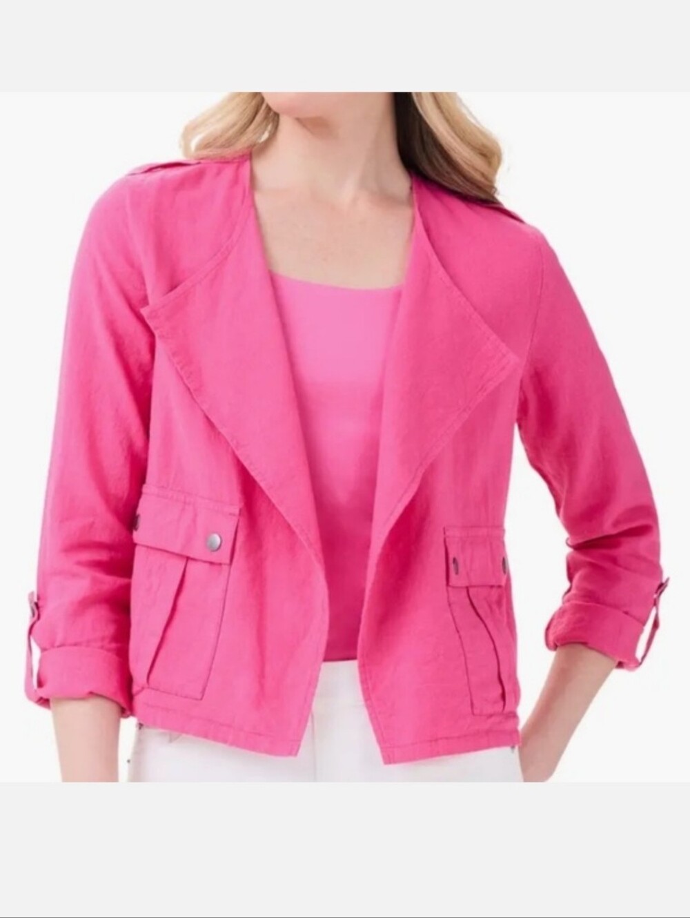 NIC+ZOE  Pink Linen Tunic NWT